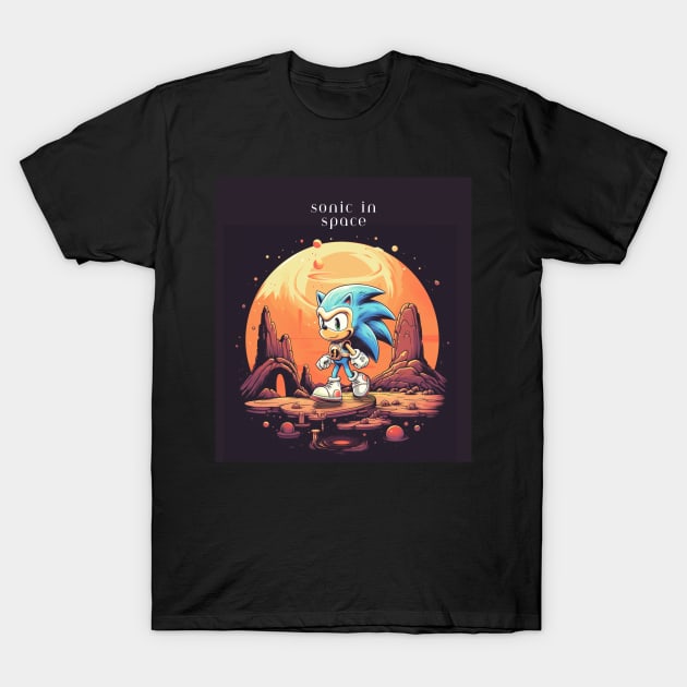 Sonic in Space T-Shirt by Stimuli.Ty